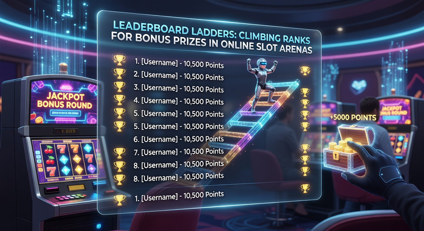 Dynamic screenshot of a slot tournament leaderboard in action, showing player avatars racing up ranks with glowing bonus icons and ticking prize timers